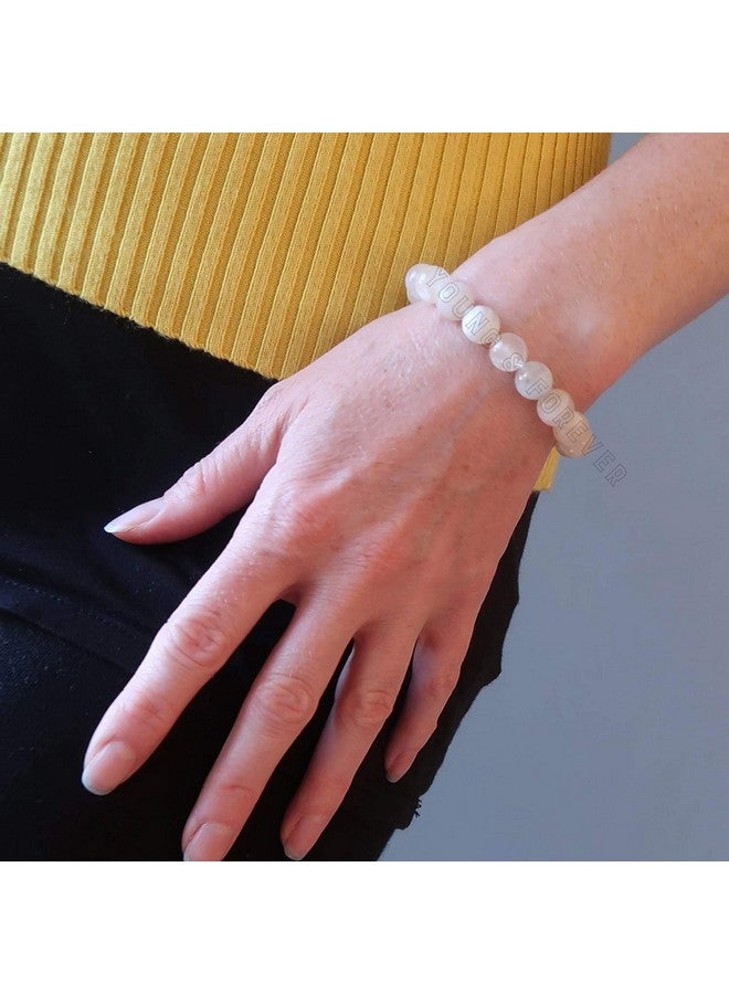 Young & Forever Young & Forever Gift Certified Reiki Crystal Semi Precious Gemstone Moonstone Bracelet for New Beginnings Healing Stone Stretch Bracelet for Men and Women - Image 2