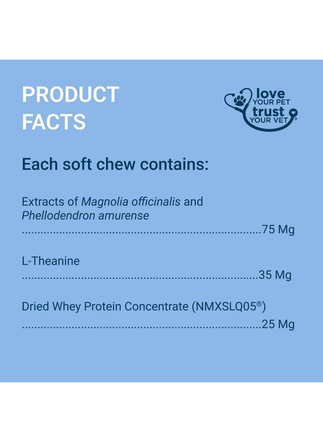 Nutramax Laboratories Nutramax Solliquin Calming Behavioral Health Supplement for Small to Medium Dogs and Cats - With L-Theanine, Magnolia / Phellodendron, and Whey Protein Concentrate, 75 Soft Chews  - Image 5