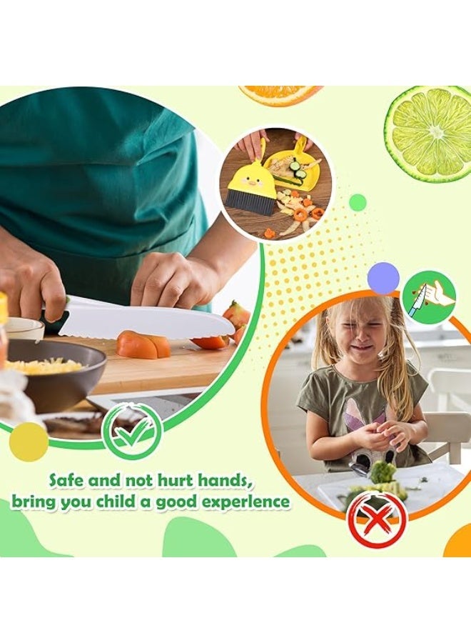Salufo 14 PC Safe Knife Kid Toddler Kitchen Set for Real Cooking, Toddler Montessori Kitchen Tool Toy for Lillte Girl Boy Age 2-10, Gifts for 2 3 4 5 6 7 8 9 10 Year Old Girl Boy Birthday Christmas - Image 4