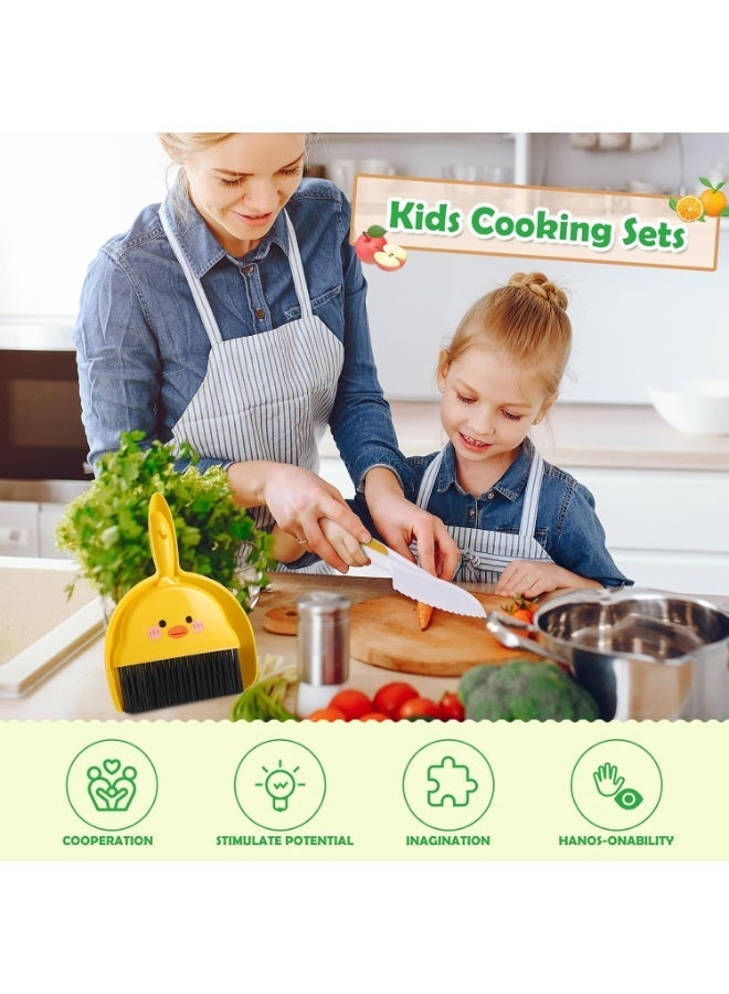 Salufo 14 PC Safe Knife Kid Toddler Kitchen Set for Real Cooking, Toddler Montessori Kitchen Tool Toy for Lillte Girl Boy Age 2-10, Gifts for 2 3 4 5 6 7 8 9 10 Year Old Girl Boy Birthday Christmas - Image 3