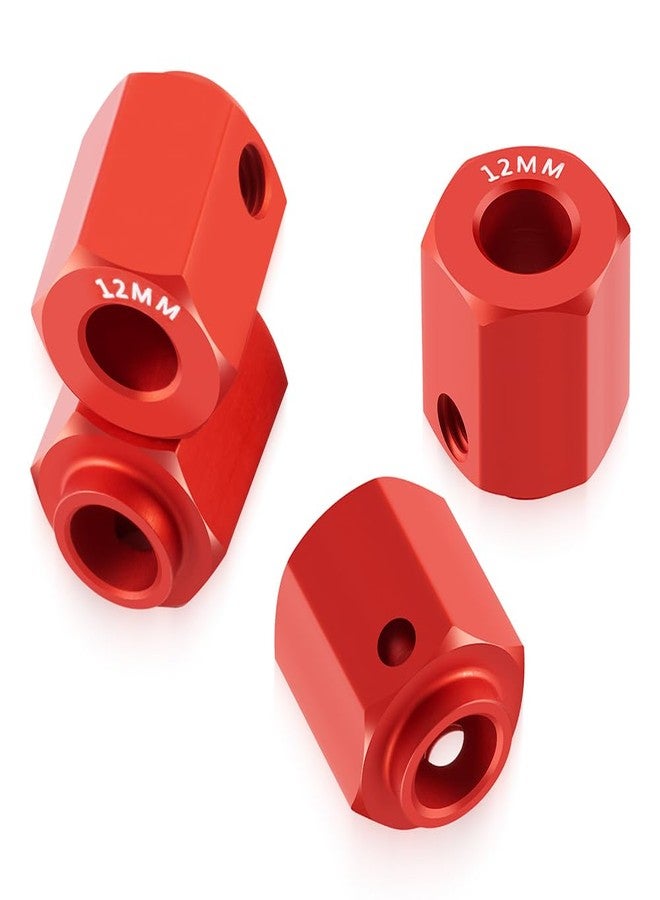 RCLIONS 12mm Hex Wheel Hubs for Trx4 1/10 RC Model Crawler Car (Red) - Image 4