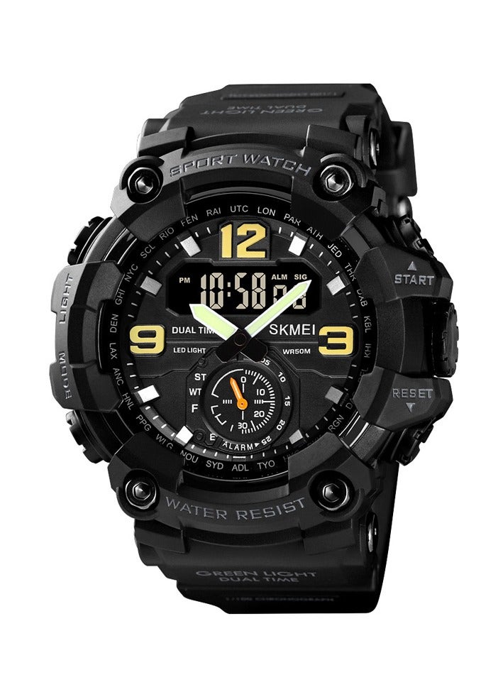 SKMEI Cool Men's Outdoor - Sports Watch - Large Dial Multifunction - Waterproof Digital Watch - Black  - Image 3