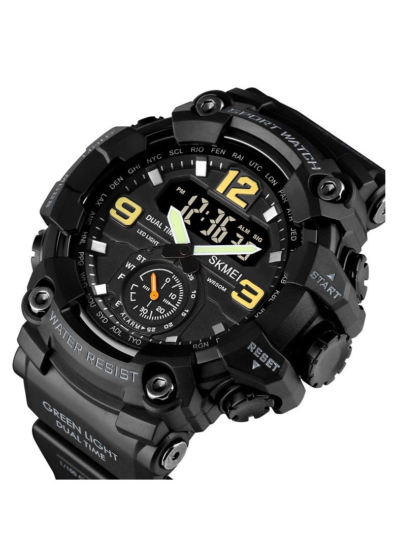 SKMEI Cool Men's Outdoor - Sports Watch - Large Dial Multifunction - Waterproof Digital Watch - Black  - Image 4