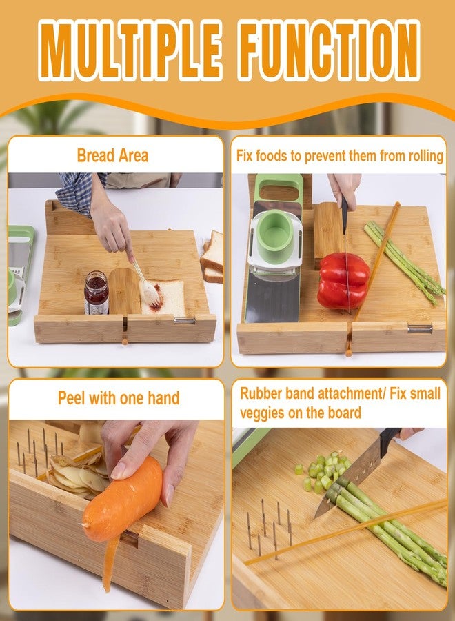 DigNew Adaptive One-Handed Cutting Board,with Bread Stops,Rubber Band Attachment,Steel Spikes,Replaceable Grater,Anti-slip Bottom - Perfect for One-handed Person & Disabled - Image 3