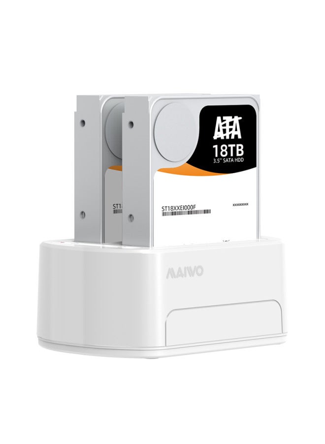 Maiwo ثنائي القرص USB 3.0 قاعدة القرص الصلب الحالة الصلبة الميكانيكية آلة نسخ القرص الصلب آلة استنساخ صندوق القرص الصلب - اللون: K3062 القراءة والكتابة القياسية الأمريكية + الاستنساخ - Image 1