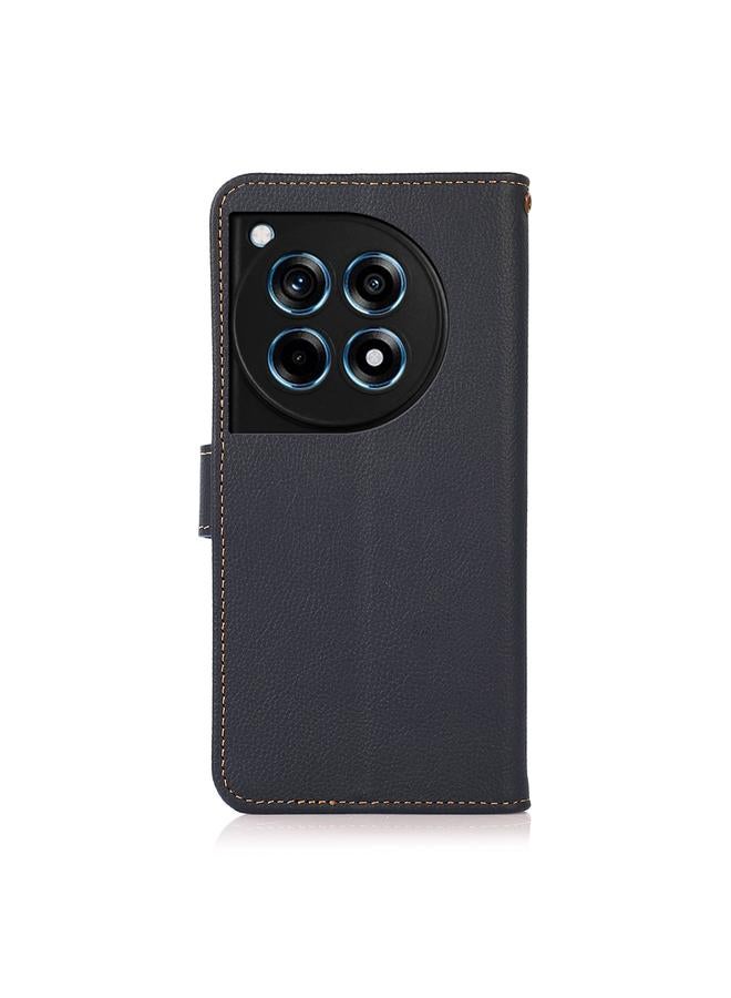 S-TOP Case For OnePlus 12R KHAZNEH Custer Genuine Leather RFID Phone Case - Image 3
