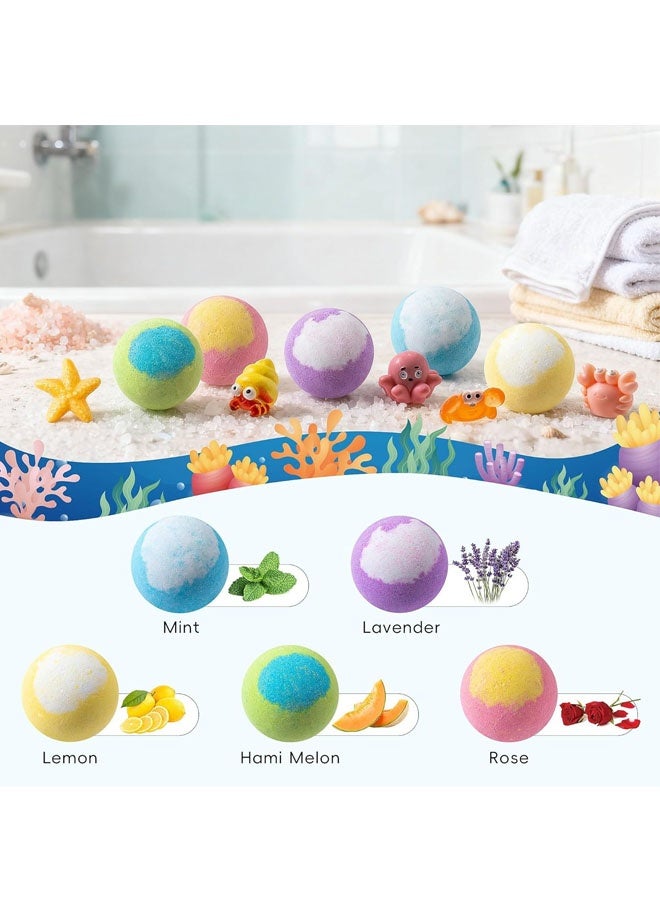 Beauenty Bath Bombs for Kids,20 Pack Bath Bombs with Surprise Toys Inside for Boys and Girls,Non-Toxic Bubble Bath Bombs with Marine Life Toys for Kids,Perfect for Birthday,Christmas (style 3) - Image 3