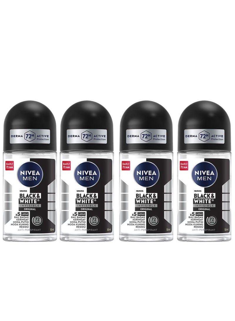 Nivea Pack Of 4 Men Invisible Black and White Invisible Original 50ml - Image 2