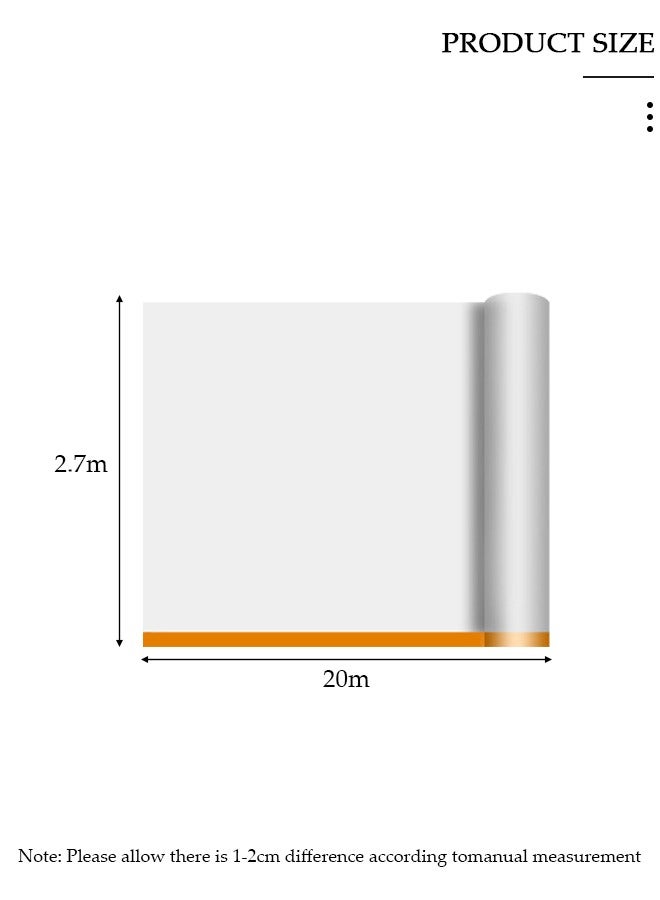 DUNISO 2.7M x 20M Tape and Drape,Environmental  Plastic Drop Cloth Plastic Sheeting with Masking Tape,Waterproof Dust-Proof Protective Masking Film,Prevent Dust Paint Cover for Car,Furniture,Carpet,Floor,Bed - Image 2