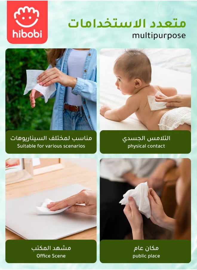 Hibobi Luxurious & Pure Wipes – Multi-Purpose, Gentle & Non-Irritating, Suitable for Makeup Removal, Baby Care, and Home Cleaning! 6 Packs (360 Wipes) - pzsku/Z6FAACEFC2BBA0B96F4A7Z/45/1741343783/fe816db3-bd03-41ce-9609-03b7ed2c3bd0