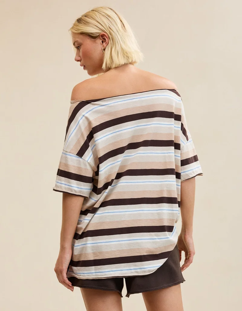 Aerie Aerie Off The Shoulder Oversized Boyfriend T-Shirt