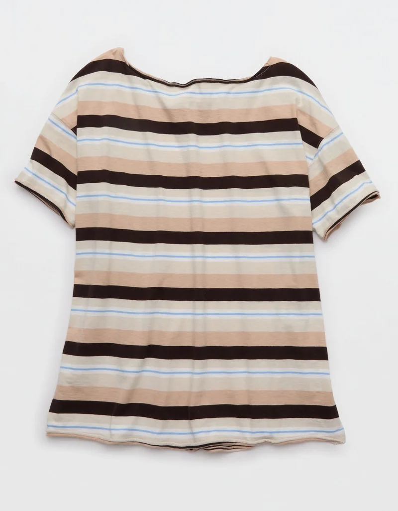 Aerie  Aerie Off The Shoulder Oversized Boyfriend T-Shirt for Women | Best Price UAE
