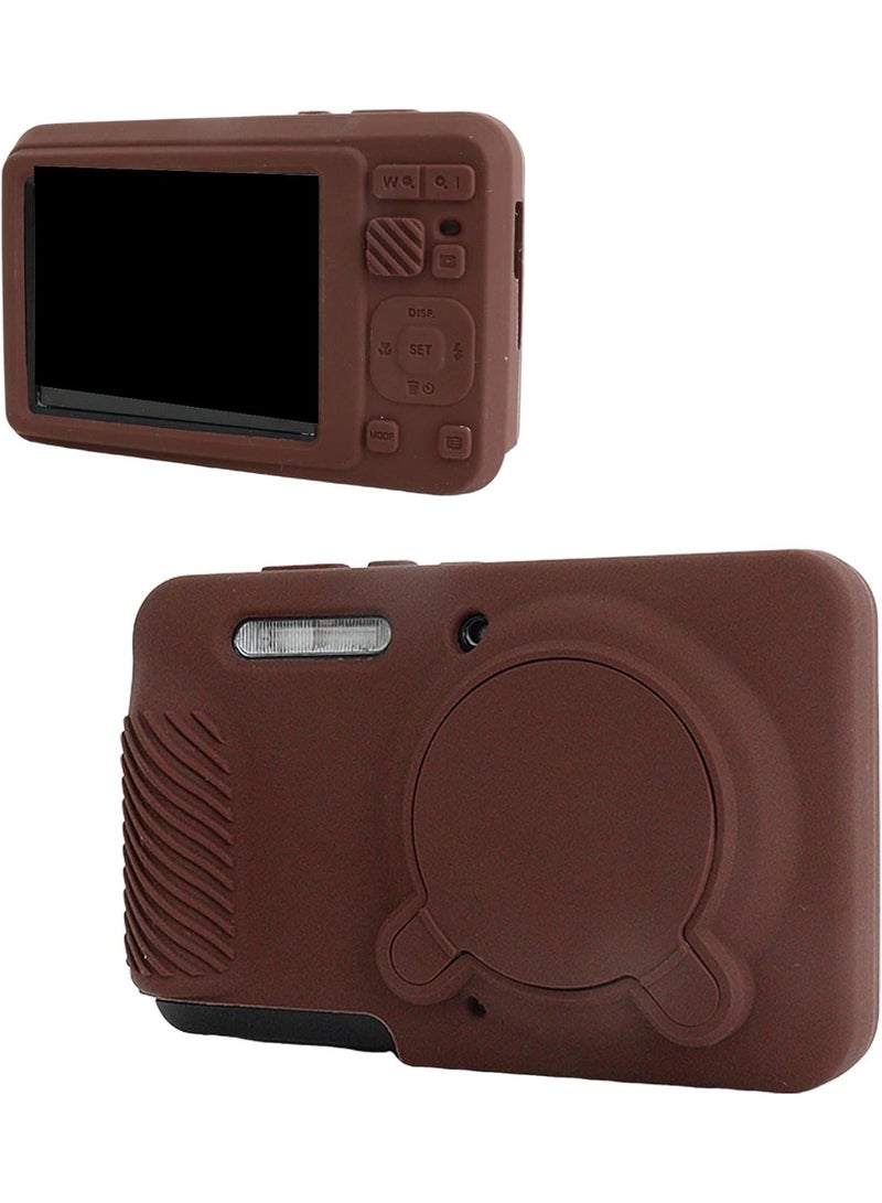 VKL Silicone Case for Kodak PIXPRO FZ55 Camera, Soft Silicone PIXPRO FZ55 Protective Cover - with Removable Lens Cover - Slim Fit & Anti-Scratch - Coffee - Image 2