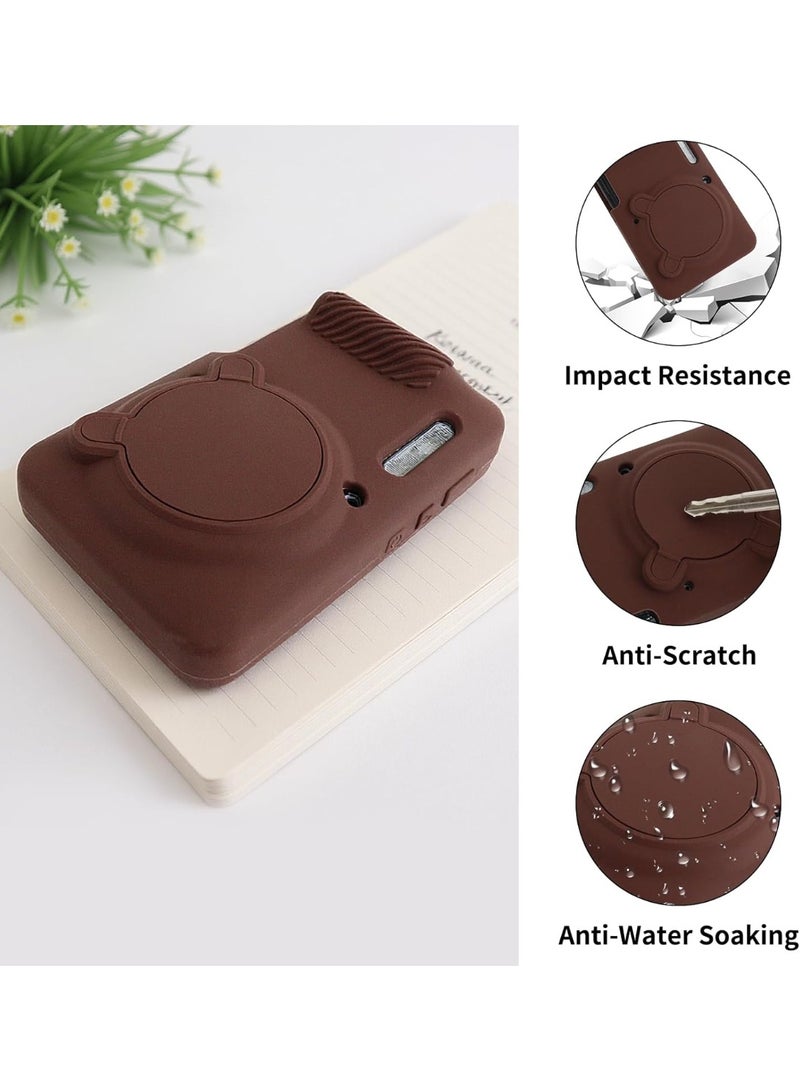 VKL Silicone Case for Kodak PIXPRO FZ55 Camera, Soft Silicone PIXPRO FZ55 Protective Cover - with Removable Lens Cover - Slim Fit & Anti-Scratch - Coffee - Image 4