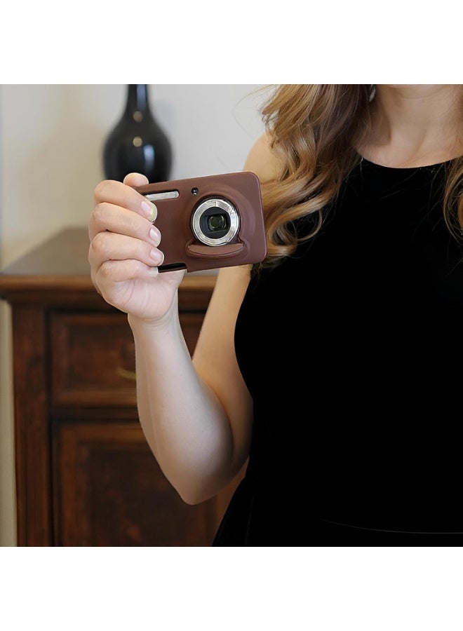 VKL Silicone Case for Kodak PIXPRO FZ55 Camera, Soft Silicone PIXPRO FZ55 Protective Cover - with Removable Lens Cover - Slim Fit & Anti-Scratch - Coffee - Image 3