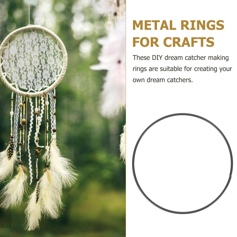12 Pcs Macrame Hoops Metal DIY Craft Accessories - Image 5