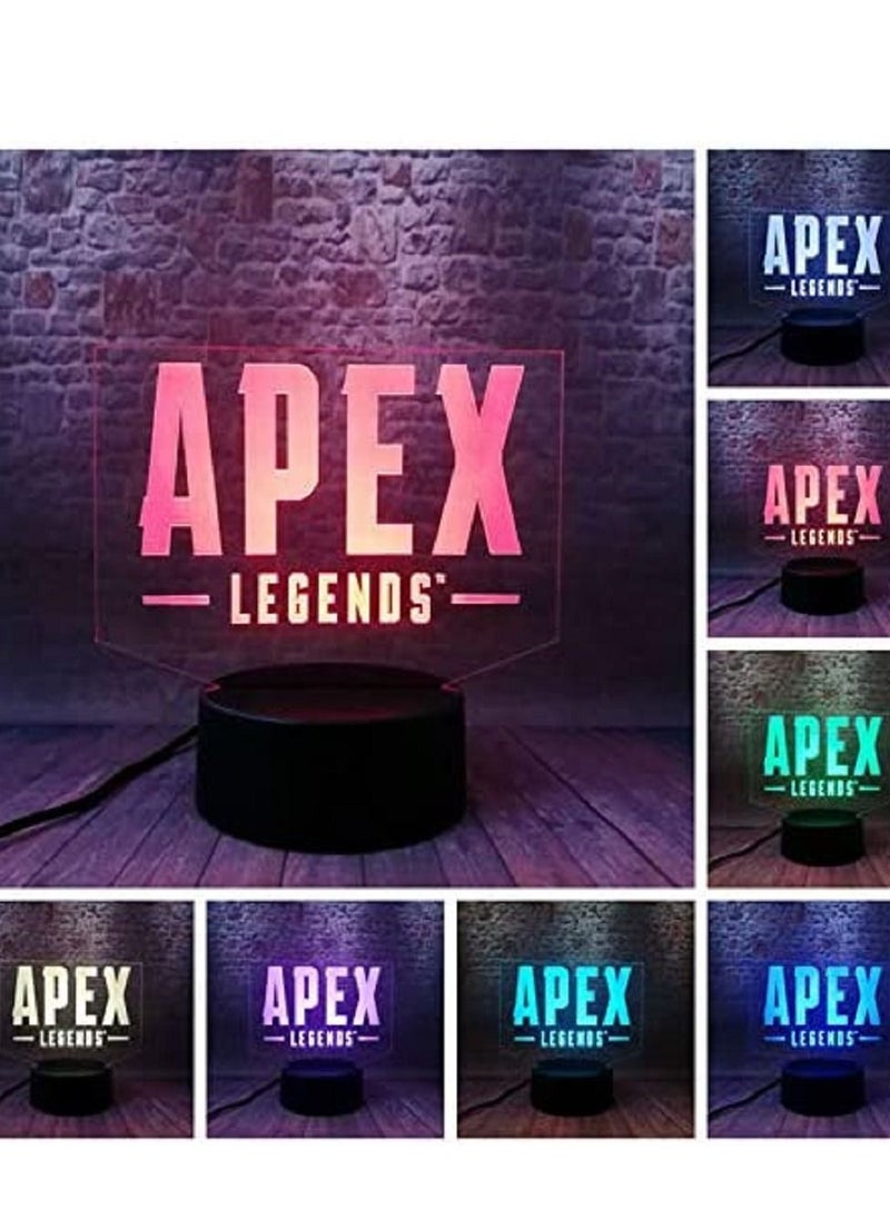 Action & Toy Figures  Apex Legends Battle Royale Game Figure Model 3D Illusion LED Lamp 7/16 Colors Changing Nightlight Table Lamp Apex Legends Figras Toys