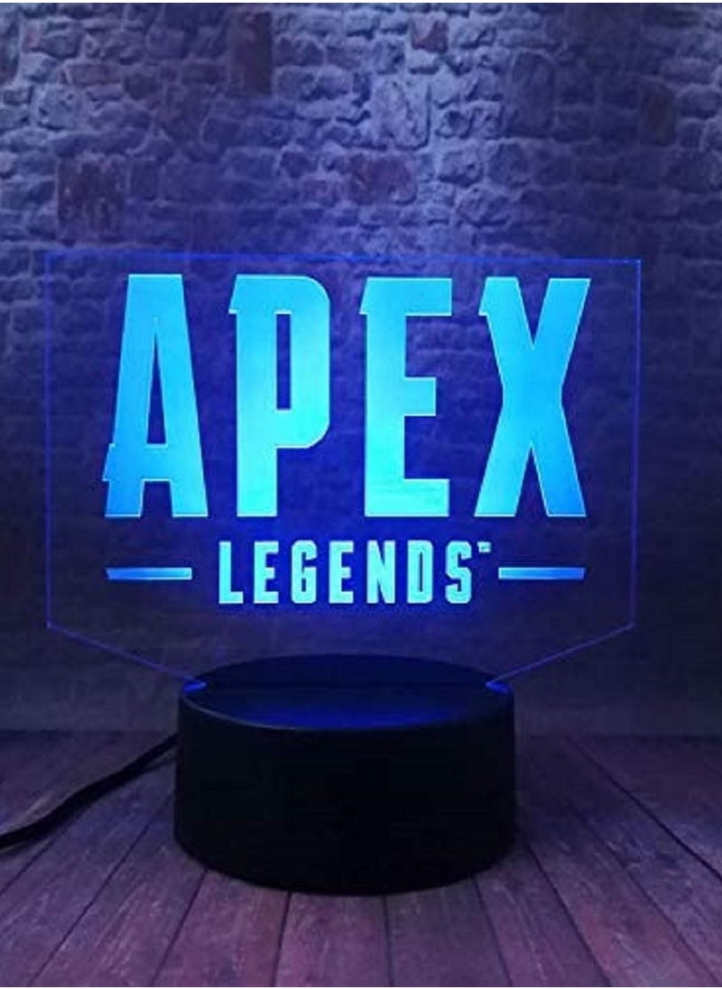 Action & Toy Figures  Apex Legends Battle Royale Game Figure Model 3D Illusion LED Lamp 7/16 Colors Changing Nightlight Table Lamp Apex Legends Figras Toys