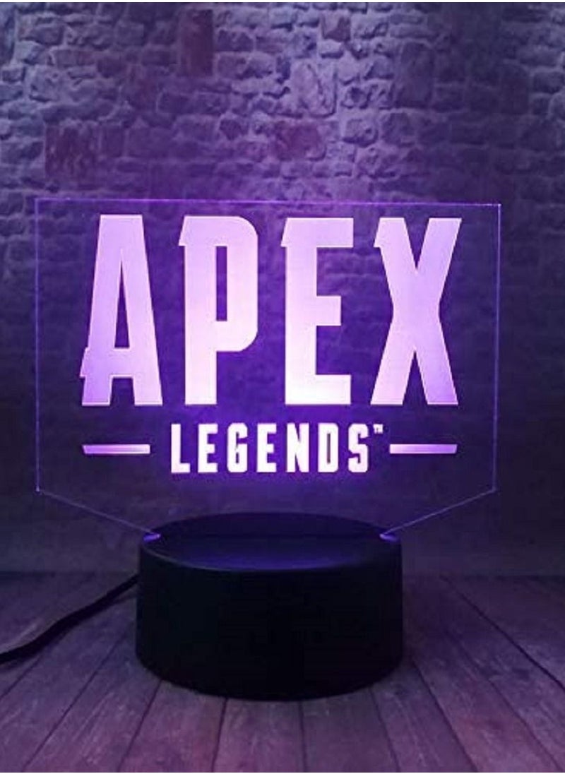 Action & Toy Figures  Apex Legends Battle Royale Game Figure Model 3D Illusion LED Lamp 7/16 Colors Changing Nightlight Table Lamp Apex Legends Figras Toys