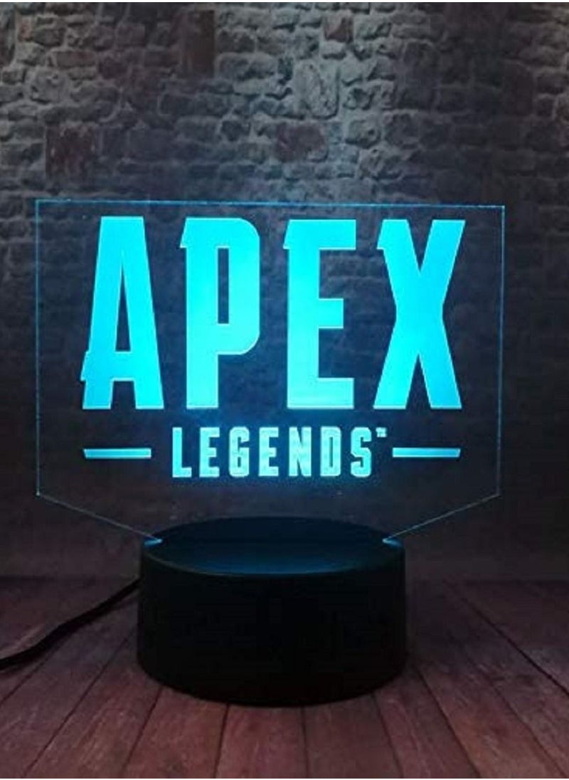 Action & Toy Figures  Apex Legends Battle Royale Game Figure Model 3D Illusion LED Lamp 7/16 Colors Changing Nightlight Table Lamp Apex Legends Figras Toys