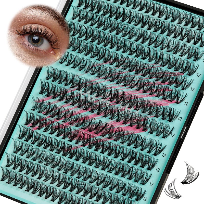 AMZGIRL LASH Lash Clusters Wispy 280PCS Eyelash Extension 30D Cluster Lashes Individual Lashes DIY Lash Extension Natural Look Cluster Eyelash Extensions Soft False Eyelashes at Home for Beginners(12mm) - Image 1