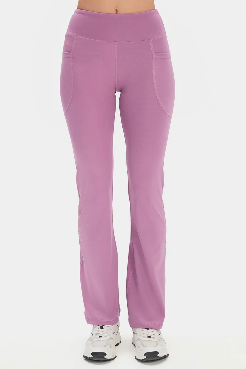 JOYSTAR Women's High Waist Slimming Double Pocketed Bell-bottom Leggings