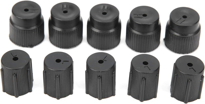 klarako Air Conditioning Valve Caps, 10Pcs Universal 13mm & 16mm A/C Repair Refrigerant Charging Port Cover Auto Accessory - Image 1