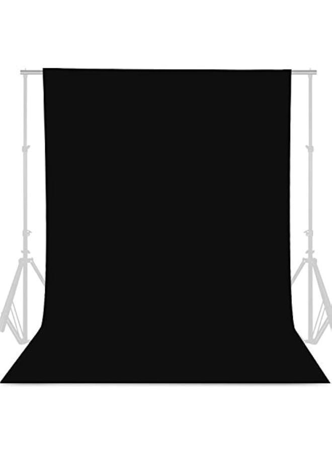 GFCC 8FTX10FT Black Backdrop Background for Photography Photo Booth Backdrop for Photoshoot Background Screen Video Recording Parties Curtain - Image 1