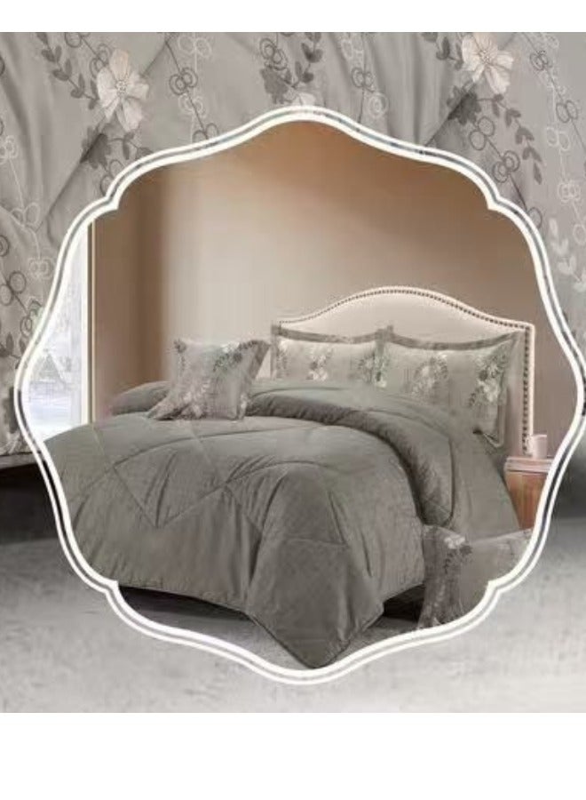 بلو سكاي مفرش سرير نفر من المايكروفايبر بنسبة 100% ، غطاء سرير بتصميم هندسي، قابل للاستخدام على الوجهين، طقم من 4 قطع، مقاس 230X170 سم - Image 5