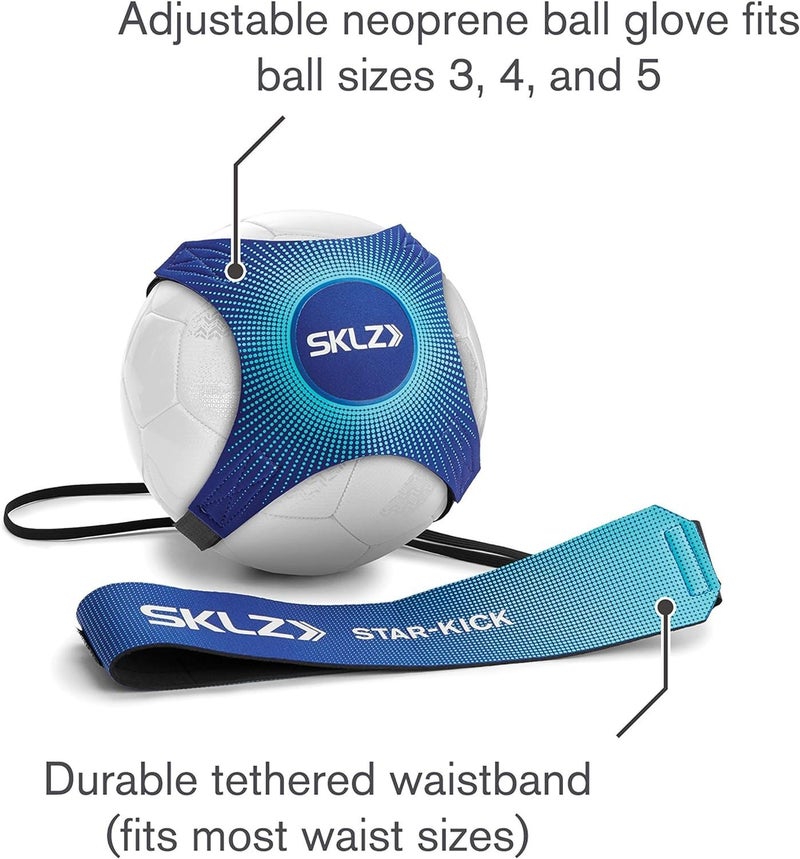 SKLZ Star-Kick Hands-Free Adjustable Solo Soccer Trainer - Fits Ball Sizes 3, 4, and 5 (Cobalt) - Image 5