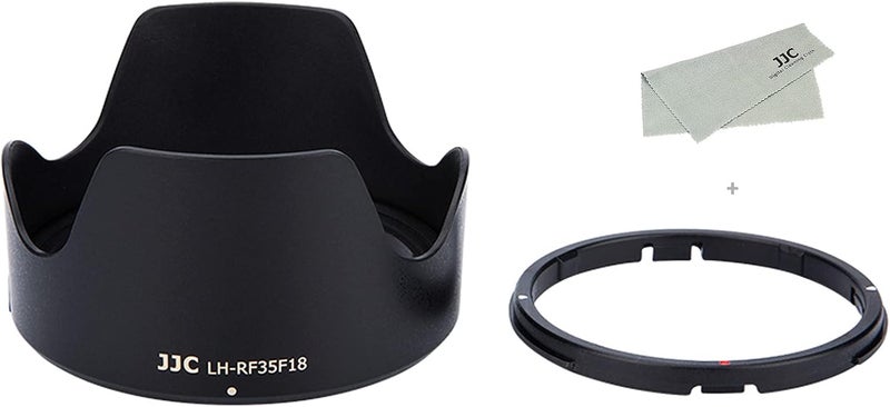 JJC غطاء عدسة زهرة التوليب لـ RF 35mm F1.8 ماكرو IS STM على كاميرا EOS R6 R5 RP R، ظل عدسة قابل للعكس، متوافق مع فلاتر 52mm وغطاء عدسة 52mm - Image 1