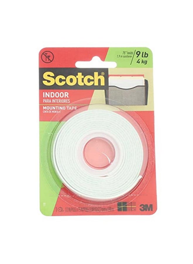 Scotch  Indoor Mounting Tape, White, 0.5 In X 75 In (Pack Of 4)  - Image 2