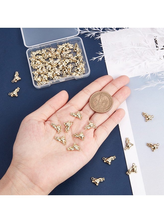 CHGCRAFT 60pcs 0.57inch Golden Bear Charm Pendant Rack Plating Bear Pendants for Bracelet Necklace Earrings Jewelry Making - Image 3