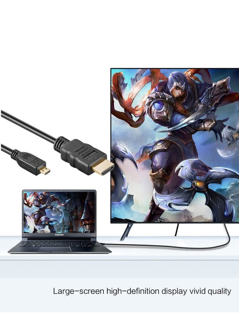 ماركة غير محددة micro-hdmi-to-hdmi كابل يدعم إيثرنت 3d 4K HDR و قوس 4K@60Hz غوبرو / كاميرا العمل / كاميرا 18Gbps 4.93 قدم / 15 متر  - Image 4