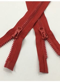Karan Tuhafiye Karan Haberdashery Coat Zipper Double Sided 70 cm Red  - Image 2
