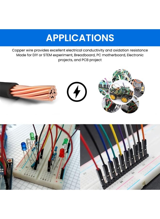HASTHIP® Electronic Circuits Starter Kit for UNO R3 Board Microcontroller Learning, with Blinking LEDs Jumper Wire Button UNO Microcontroller Board for Beginners Electronic Circuits Learning - Image 4