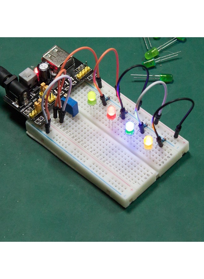 HASTHIP® Electronic Circuits Starter Kit for UNO R3 Board Microcontroller Learning, with Blinking LEDs Jumper Wire Button UNO Microcontroller Board for Beginners Electronic Circuits Learning - Image 3