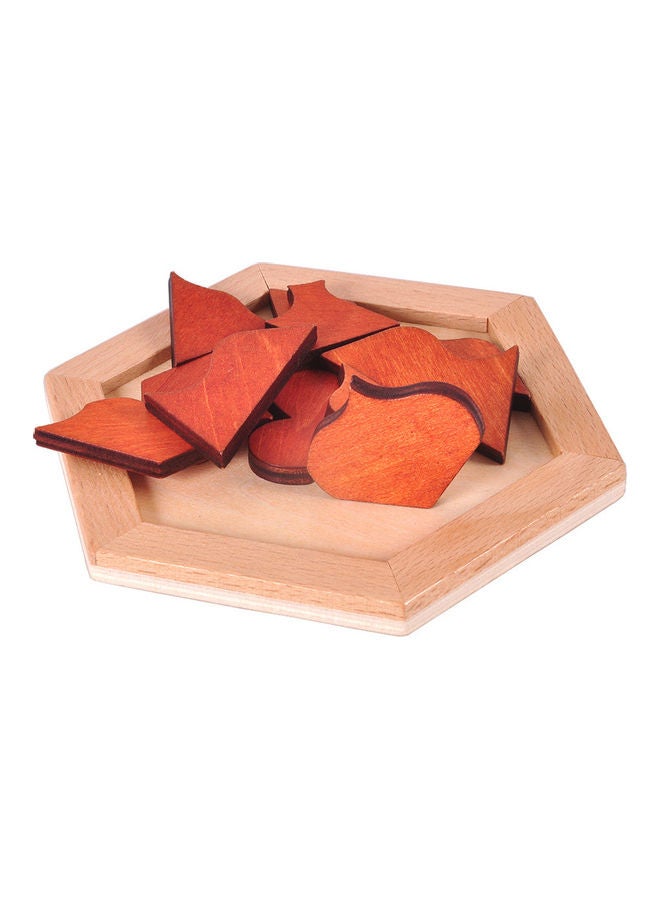 11-Piece Wooden Hexagonal Sudoku Puzzle - Image 4
