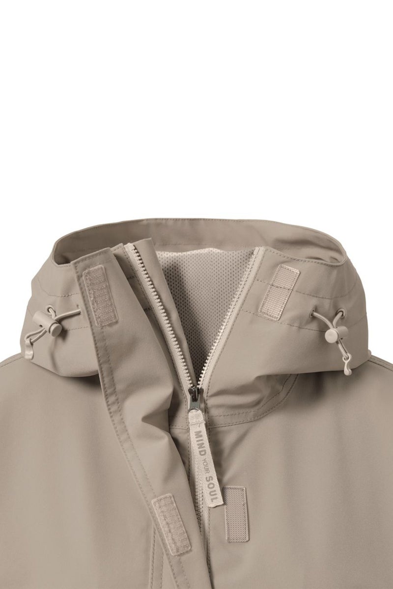 Tchibo Women Solid Hooded Jacket, Beige  - Image 4