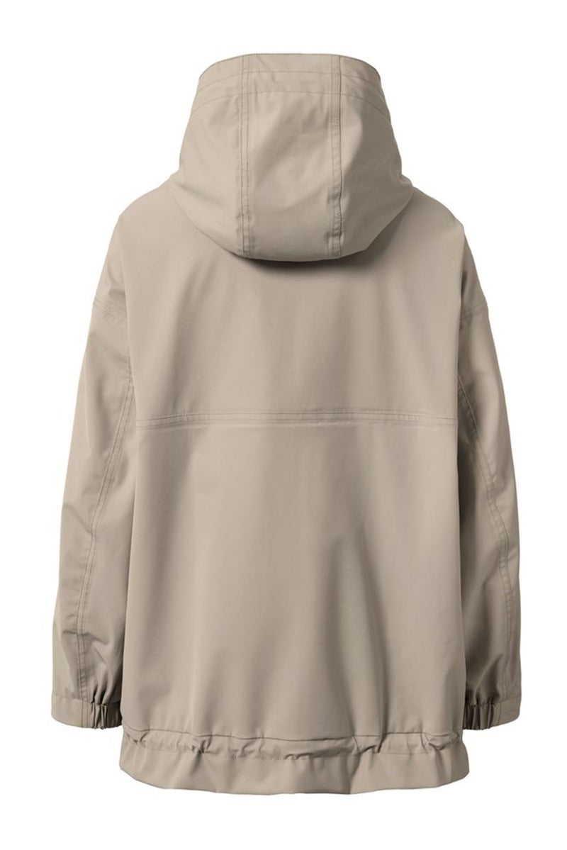 Tchibo Women Solid Hooded Jacket, Beige  - Image 5