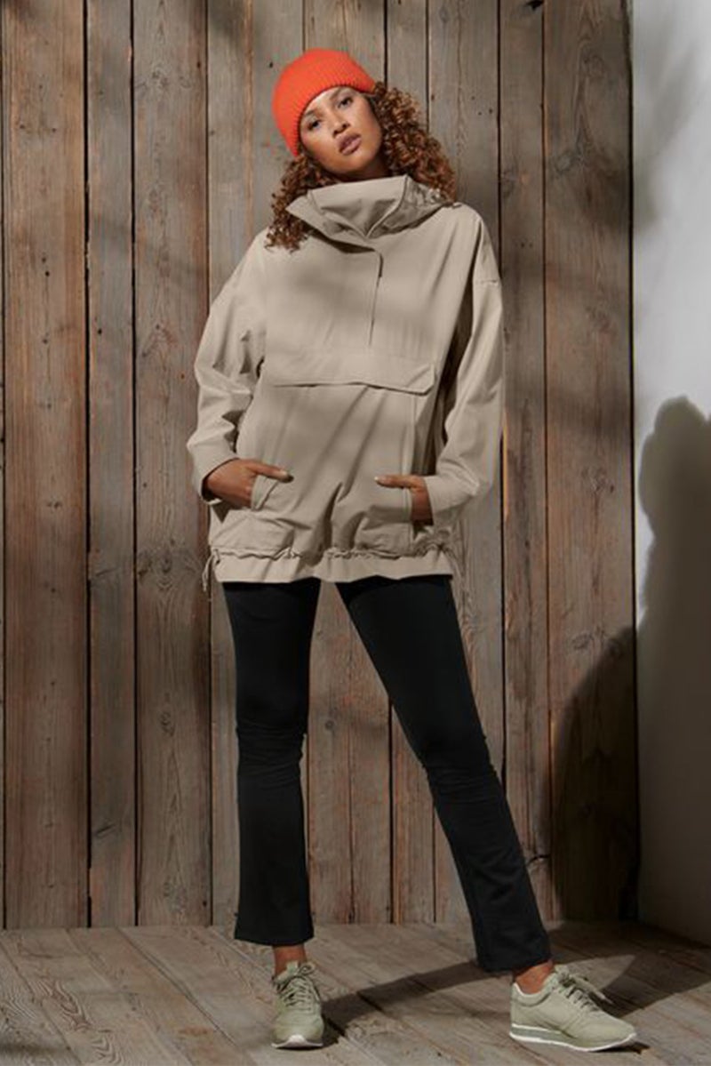 Tchibo Women Solid Hooded Jacket, Beige  - Image 1