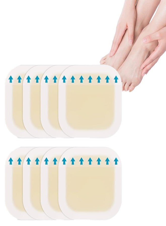 INOCEAN 8PCS 5x5 cm Hydrocolloid Bandage, Bed Sore Patch, Postoperative Recovery and Care Protection, Thick Foam Dressing Cushions Pressure and Protects Wounds, Silicone Gel Foam Dressing - Image 1