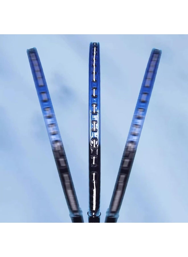 Professional badminton racket set - 2 pieces with carrying case and 6 high-quality plastic tennis shuttlecocks - multi-colored - Image 5