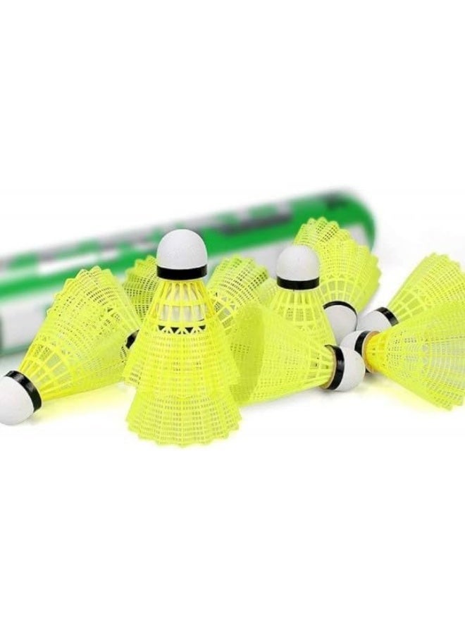 Professional badminton racket set - 2 pieces with carrying case and 6 high-quality plastic tennis shuttlecocks - multi-colored - Image 3