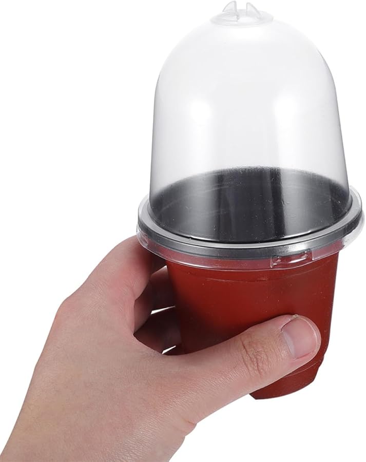 Luxshiny 5 Pack Seed Starter Kit With Humidity Domes Transparent Plastic Pots For Indoor Outdoor Gardening - Image 5