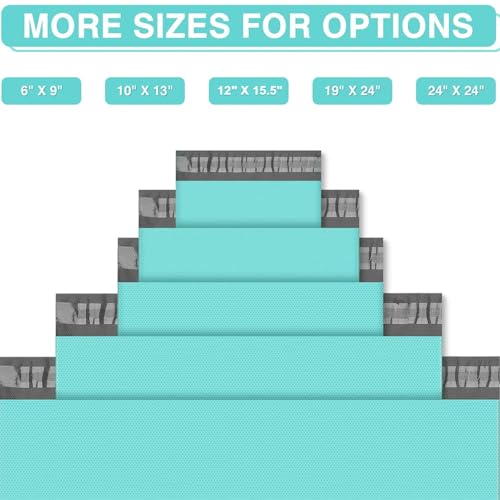 Fuxury Poly Mailers 10x13 Inch 100Pcs Shipping Bags for Clothing Embossed Dots Design Shipping Envelopes Waterproof Mailing Envelopes Self Seal Mailers Poly Bags Durable Package Bags Teal - Image 5