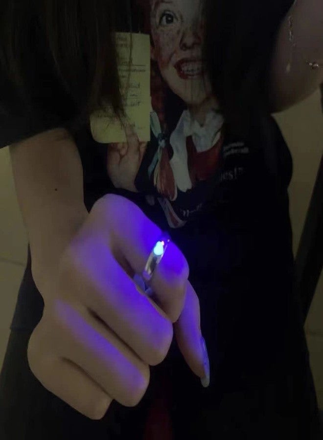 ZMANYIJEW Glowing Heart Ring Pink Blue Heart Couple Ring Funny Dark Luminous Ring Valentine's Day Heart Glow in The Dark Ring Promise Ring Cool Rings for Women Men Valentine's Day Love Jewelry for Women Girls - Image 5