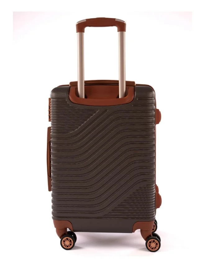 ليمرا طقم شنط سفر مكون من خمس حقائب أمتعة لون بني بمقاس 32"/28"/24"/20"/12 انش