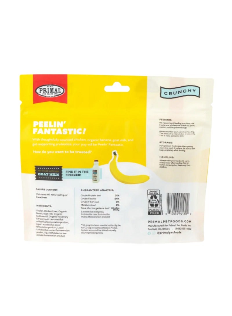 Primal Pet Foods Peelin’ Fantastic Chicken And Banana With Goat Milk Freeze Dried Treat For Dog 57g - Image 2