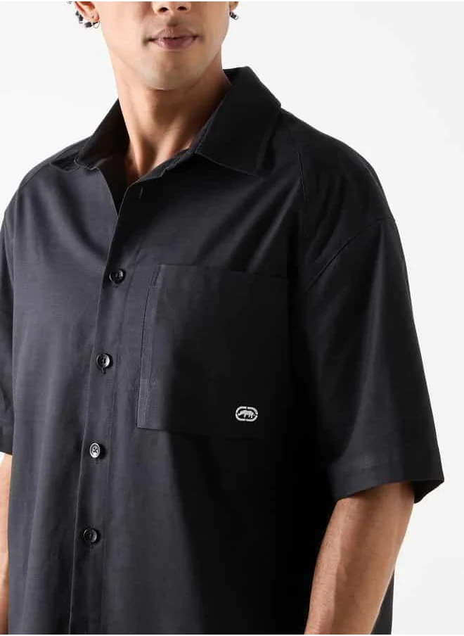 Ecko Unltd. Ecko Relaxed Fit Shirt with Pocket and Short Sleeves